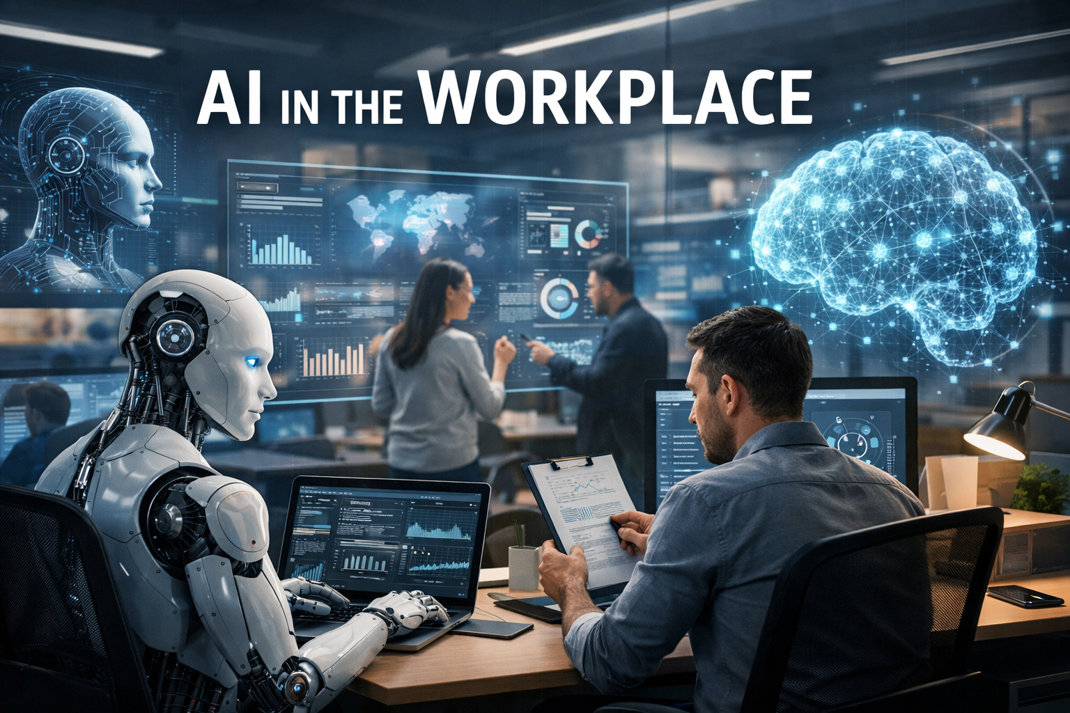 AI in the workplace artwork